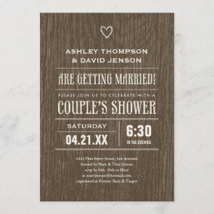 Rustic Wedding Shower Invitations