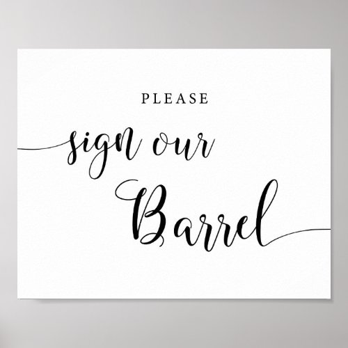 Rustic Wedding Sign our Barrel Guestbook Sign