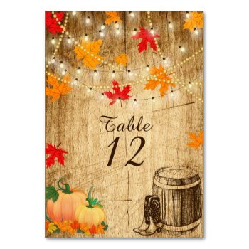 Rustic Wedding Table Card For Country Wedding by LangDesignShop at Zazzle