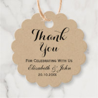 Rustic Wedding Thank You Favor Tags