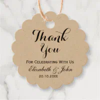 50 Pcs Thank You Gift Tags Rustic Lace Print Kraft Paper Tags Wedding –  TulleLux Bridal Crowns & Accessories
