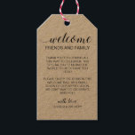 Rustic Wedding Welcome Gift Basket Bag Gift Tags<br><div class="desc">This charming rustic kraft brown welcome hang tag,  placed on your welcome bag or basket in their accommodation,  is a nice way to thank your out of town guests for the travel they needed to do to get to your wedding. Matching stationery and party supplies available.</div>