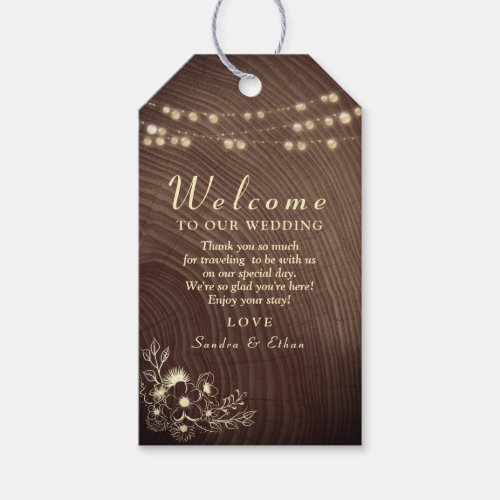 Rustic Wedding Welcome Gift Tags