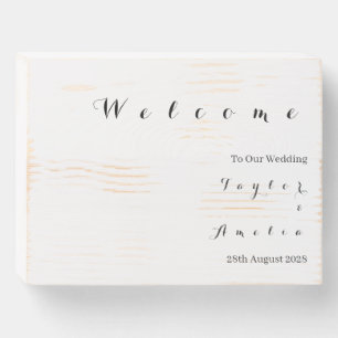 Rustic Wedding Welcome Sign Minimal Modern Script
