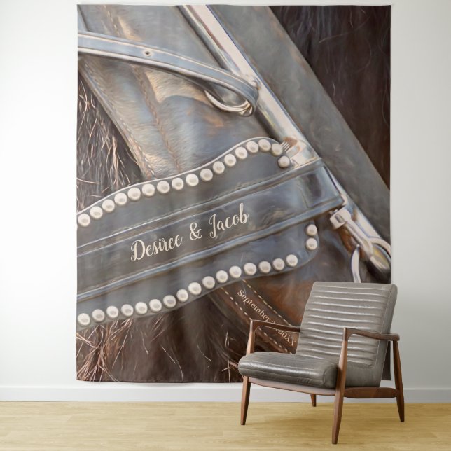 Rustic Wedding Western Horse Photo Booth Backdrop (In Situ)