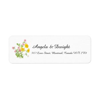 Rustic Wedding Wild Flower Bouquet Label by TheSillyHippy at Zazzle