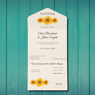 rustic wedding with  sunflowers  - in cream