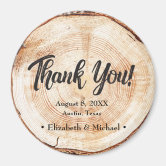 Personalized Rustic Wedding Save the date Wood Magnet