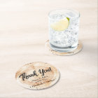 Rustic Wedding Wood Cut Thank You