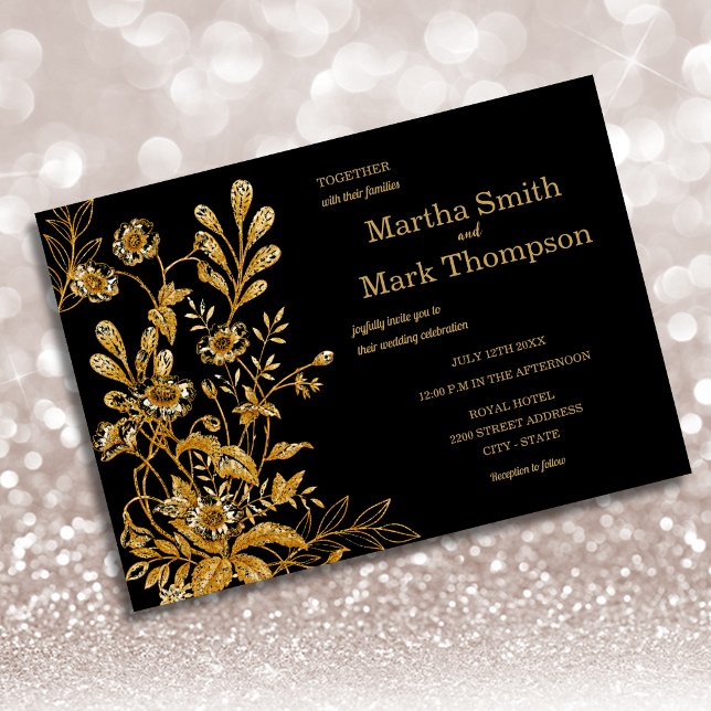 Rustic Wedding Wood Floral  Invitation (Creator Uploaded)
