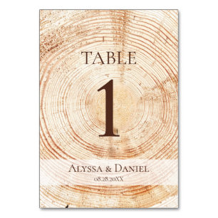 Rustic wedding Wood Grain background Custom Table Number