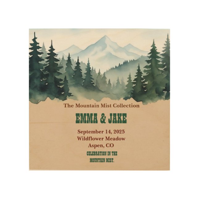 rustic wedding wood wall art (Front)