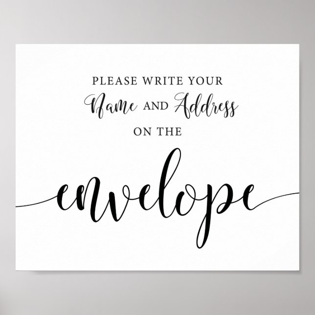 Rustic Wedding Write Your Address Sign (Front)