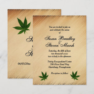Rustic Weed Wedding Invitation