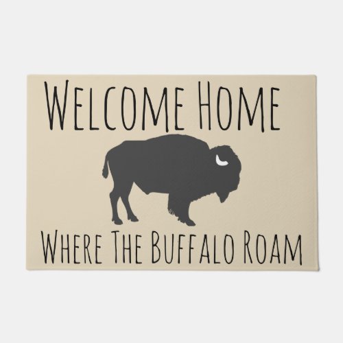 Rustic Welcome Home Buffalo Western Style Doormat