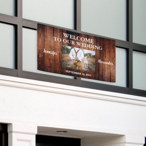 Rustic Welcome to our Wedding photo wedding Banner