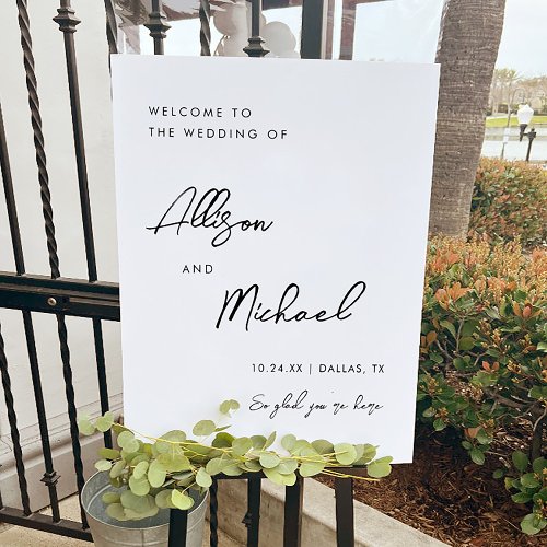 Rustic Welcome To Our Wedding Reception Sign