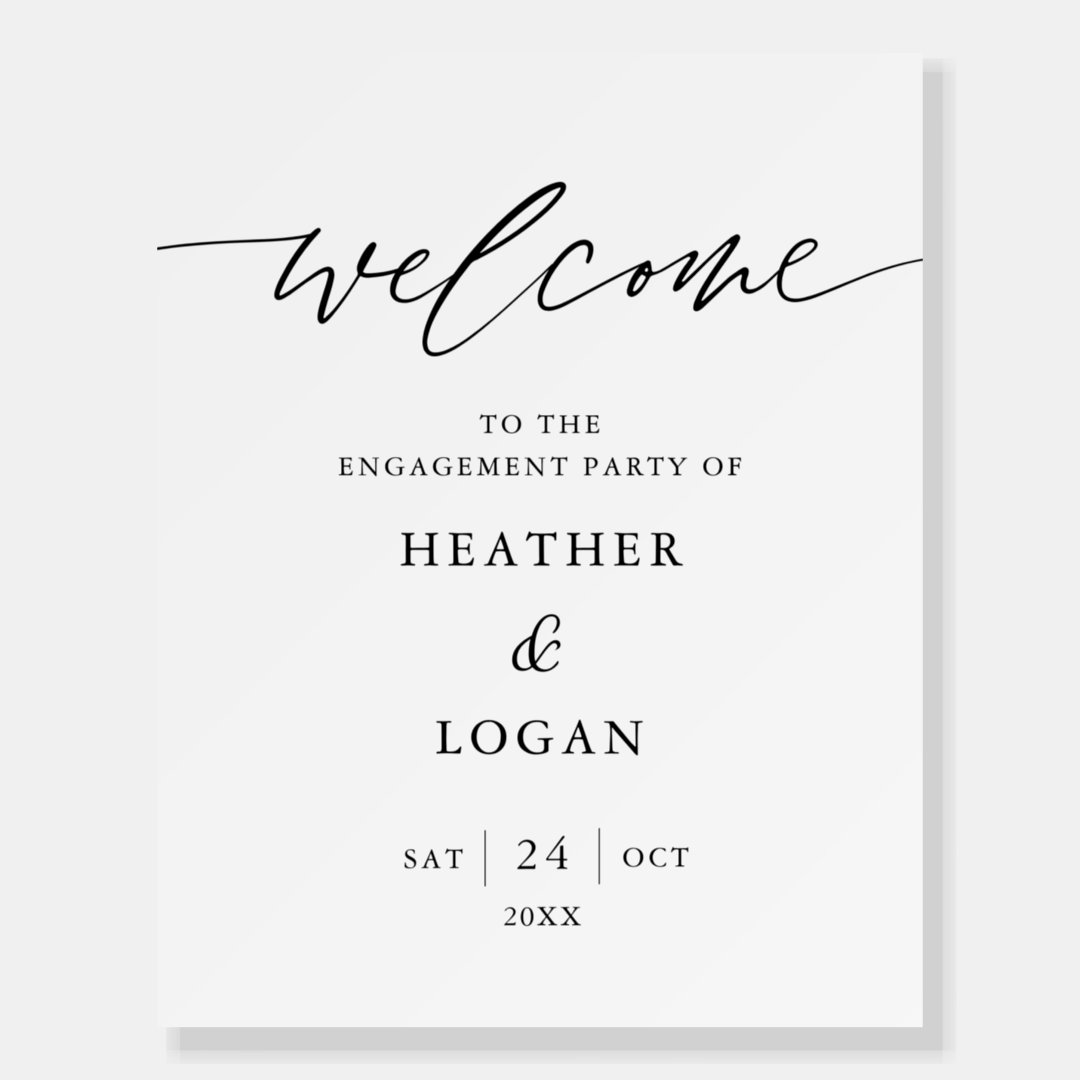 rustic-welcome-to-the-engagement-party-welcome-foam-board-zazzle