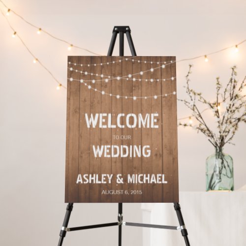Rustic Welcome Wedding Easel print Foam Board