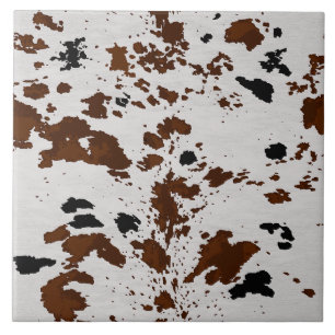 Rustic Western Animal Hide Ceramic Tile