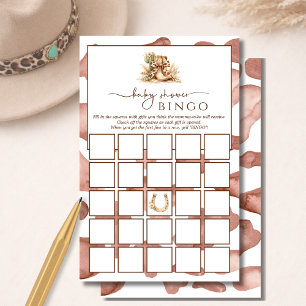 Rustic Western Baby Shower Bingo Activity Game