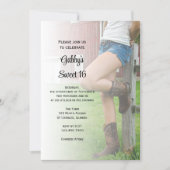 Rustic Western Barn Party Sweet 16 Birthday Party Invitation (Front)