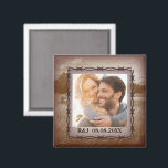 rustic western barn wedding photo save the date magnet<br><div class="desc">Announce your special day with our Rustic Western Barn Wedding Photo Save the Date Magnet, a charming way to ensure your guests remember the date. This personalized magnet features a cherished photo of the couple set against a rustic western barn backdrop, capturing the essence of your country-themed wedding. Crafted with...</div>