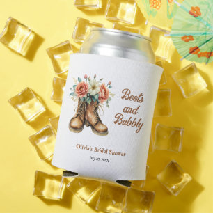 Rustic Western Boots and Bubbly Bridal Shower  Can Cooler