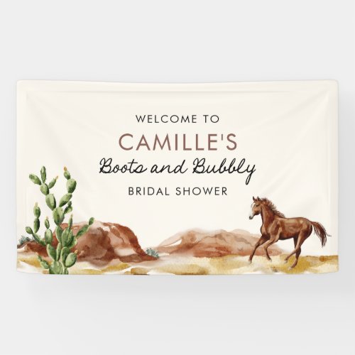 Rustic Western Bridal Shower Welcome Banner