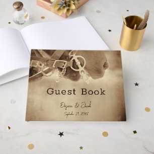 Rustic Western Brown Horse Wedding Guest Book