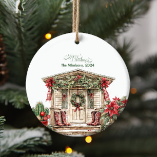 Rustic Western Christmas  Ornament