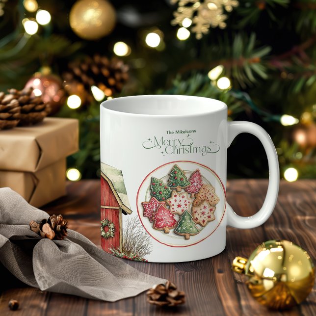 Rustic Western Christmas  Two-Tone Coffee Mug (Creator Uploaded)