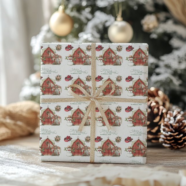 Rustic Western Christmas  Wrapping Paper (Creator Uploaded)