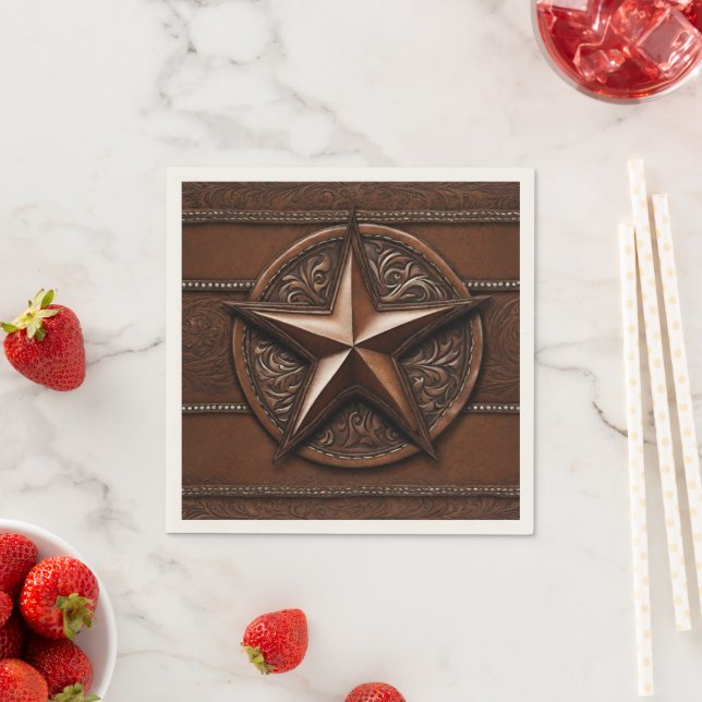 Rustic Western Country Cowboy Texas Lone Star Napkins (Insitu)