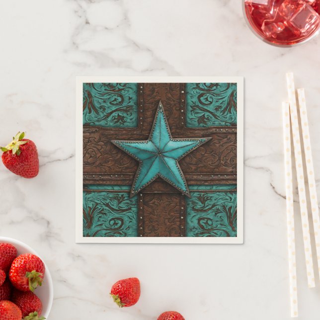 Rustic Western Country Cowboy Texas Lone Star Napkins (Insitu)