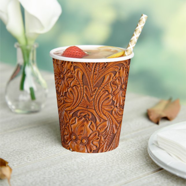 Rustic western country cowboy wedding favor paper cups (Insitu)
