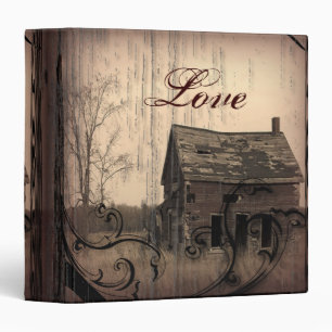 rustic western country farm barn wedding binder