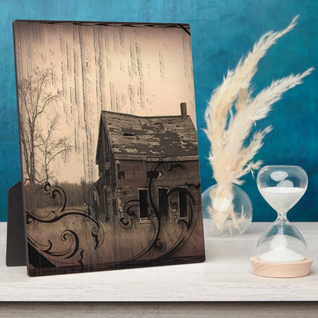 rustic western country farm barn wedding plaque (Side)