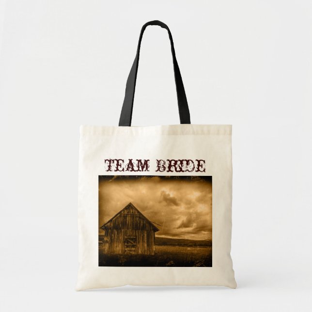 rustic western country farm old barn wedding tote bag (Front)