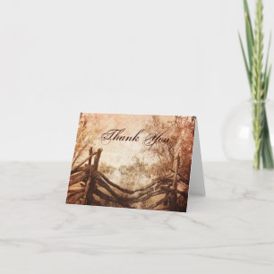 rustic western country farm wedding thank you