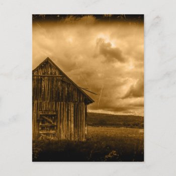 Rustic Western Country Farmhouse Old Barn Postcard by CottageCountryDecor at Zazzle