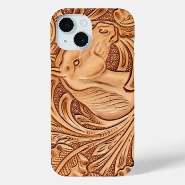 rustic western country leather equestrian horse Case-Mate iPhone case (Back)