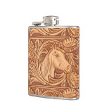 Rustic Western Country Leather Equestrian Horse Hip Flask at Zazzle