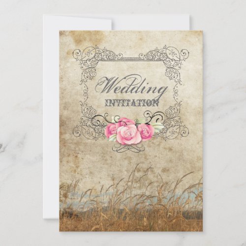 Modern Rustic Country Wedding Invitation