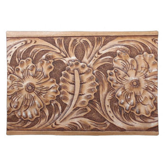 Tooled Leather Placemats | Tooled Leather Place Mats