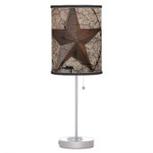 Rustic Western Country Primitive Texas Star Table Lamp (Left)