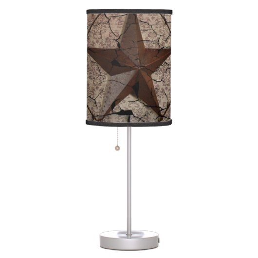 Rustic Western Country Primitive Texas Star Table Lamp (Right)