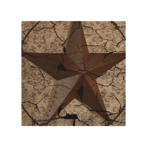 Rustic Western Country Primitive Texas Star Wood Wall Art