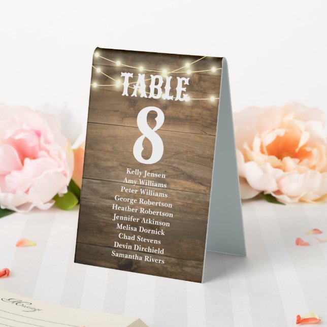 Rustic Western Country Wedding Seating Chart Table Tent (In SItu (Wedding))