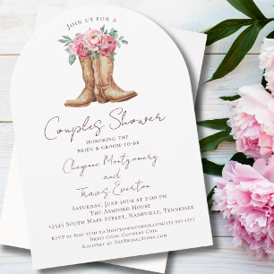 Rustic Western Couples Wedding Shower  Invitation